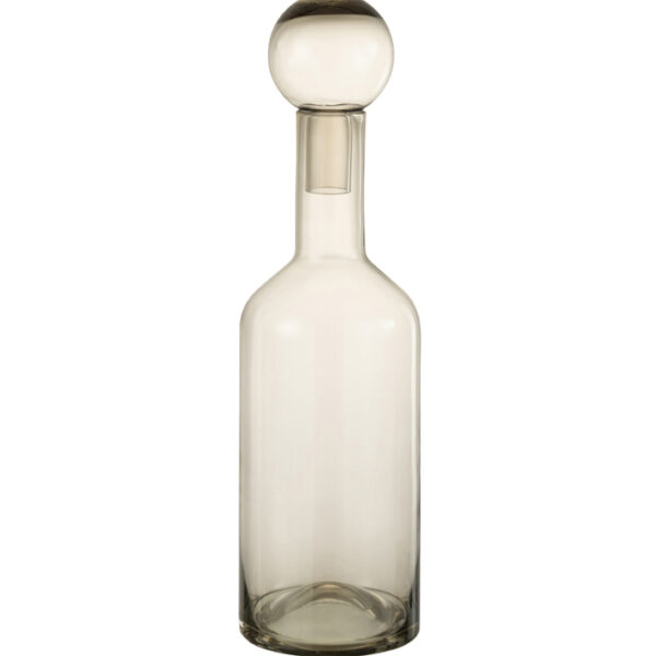 Decoratieve fles glas grijs