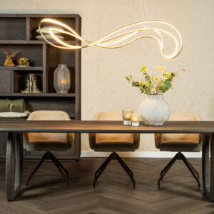 Eettafel Bordeaux houten O-poot