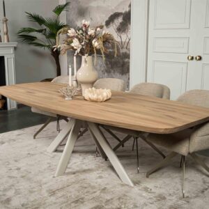 Eettafel Montpellier spinpoot crème