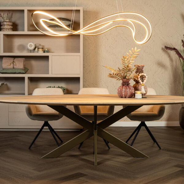 Eettafel Marseille met spinpoot slank