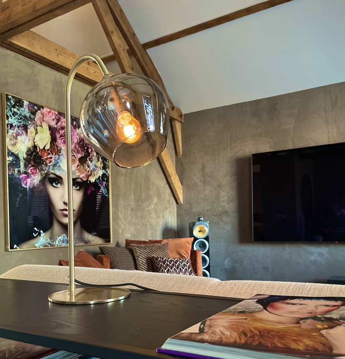 Tafellamp Riccio antiek brons - Afbeelding 7