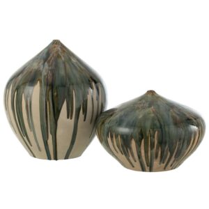 Artistiek vaas groen