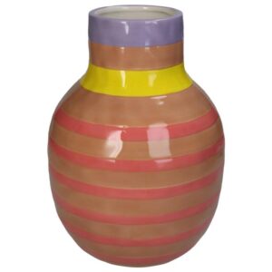 Vaas Strepen naturel roze