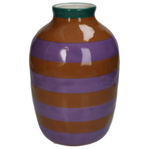 Vaas gestreept paars oranje