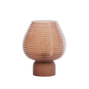 Tafellamp Alenna glas bruin