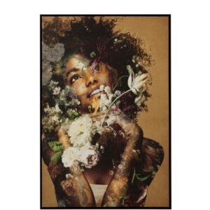 Schilderij Vrouw met bloemen