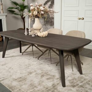 Eettafel Bordeaux taps toelopende poot