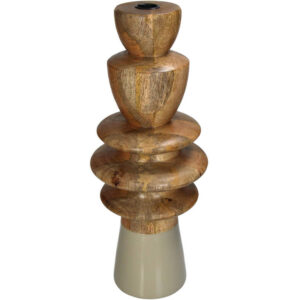 Kandelaar Hout Beige