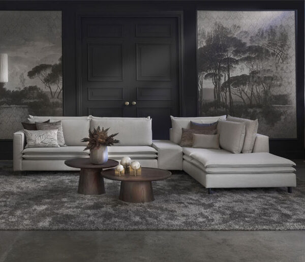 Hoekbank Nadine met in between element modern - Lounge Zwolle