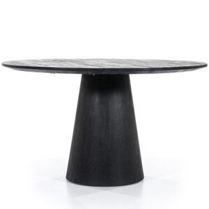 Ronde Eettafel Aurora Mangohout Zwart