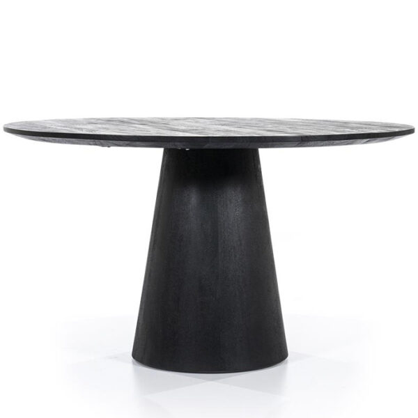 Ronde Eettafel Aurora Mangohout Zwart