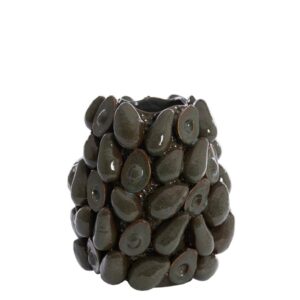 Vaas Avocado keramiek bruin- groen