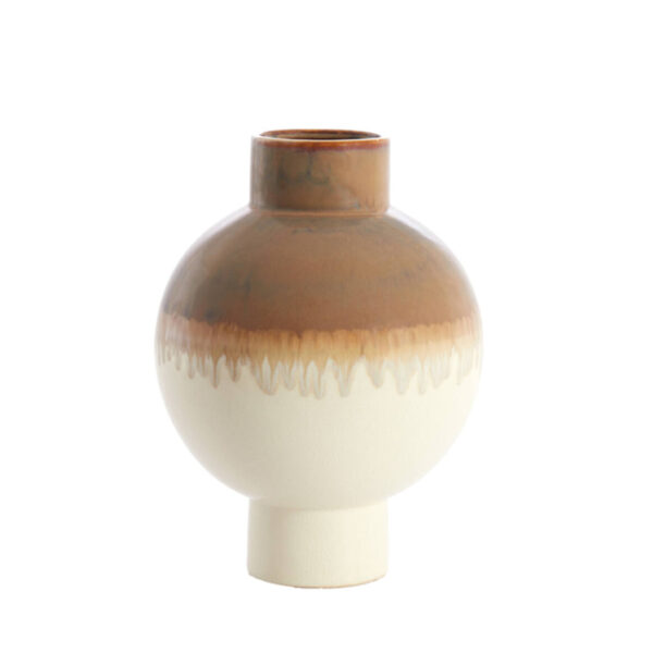 Vase Deco 28X38 Cm Zelata Ceramics Cream+Taupe