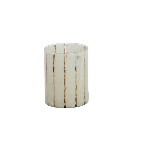 Tealight ?10X13 Cm Drino Glass Clear+White