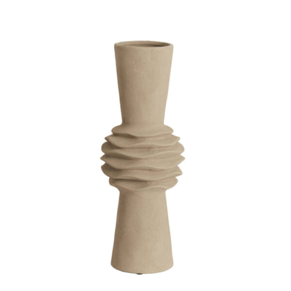 Vase deco ?24,5x73 cm OLIVORA ceramics light brown