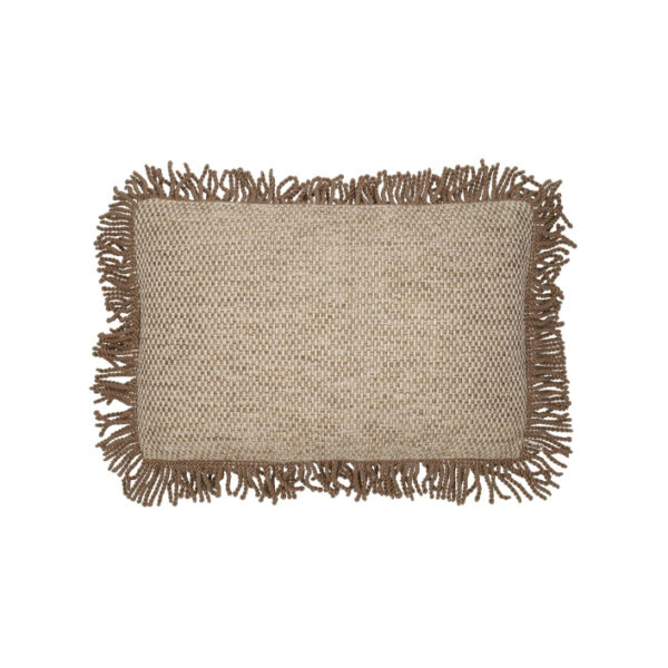 Silense 50x50 cm Natural + Bullion Fringe Cappuccino (2 Sides)