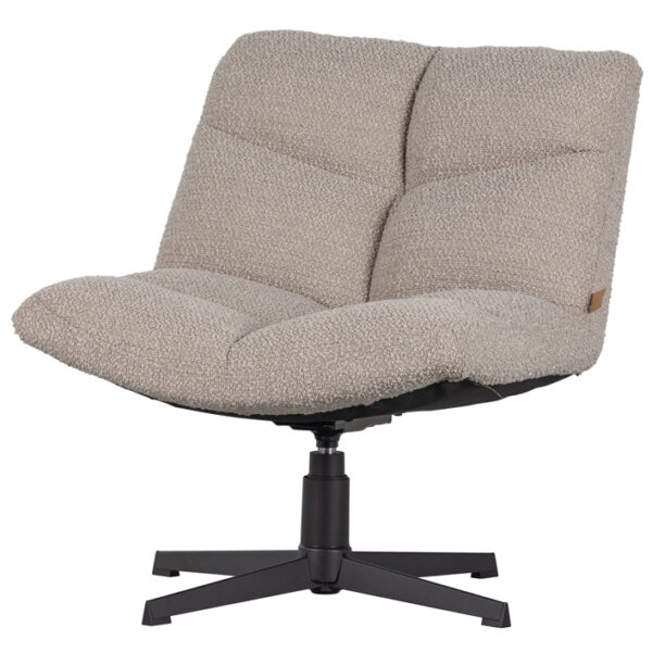 Draaifauteuil Vinny Bouclé Zand